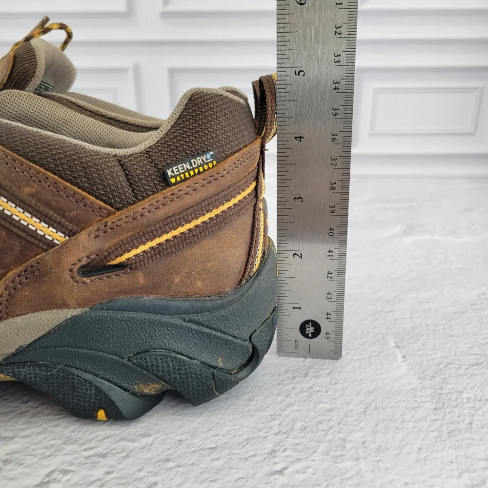 Keen‎ Targhee II Mens Waterproof Hiking Shoes Size 7.5 Brown Leather Low Trail